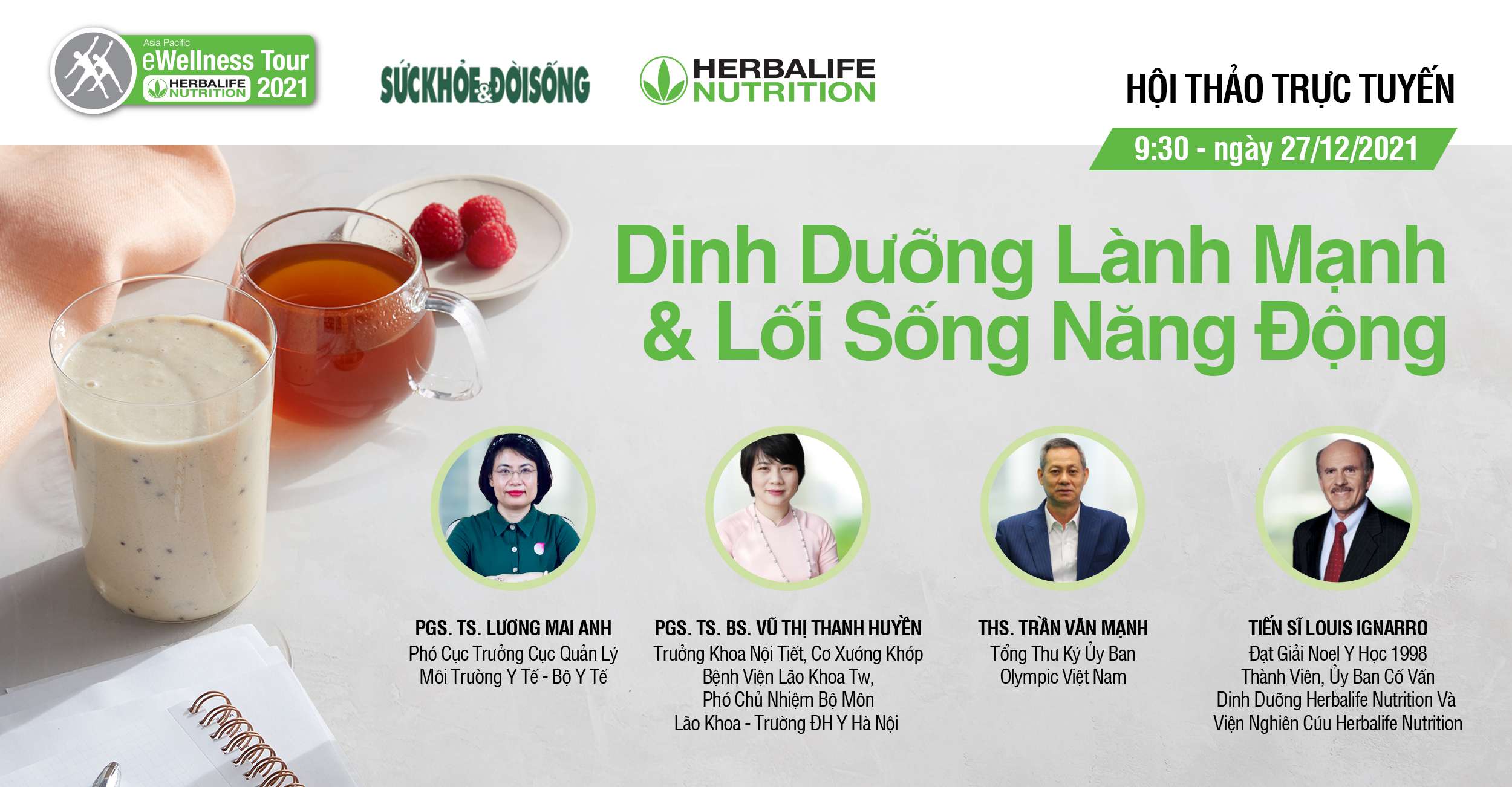 Herbalife Việt Nam phối hợp với Báo Sức Khỏe & Đời Sống tổ chức trực tuyến về dinh dưỡng lành mạnh 