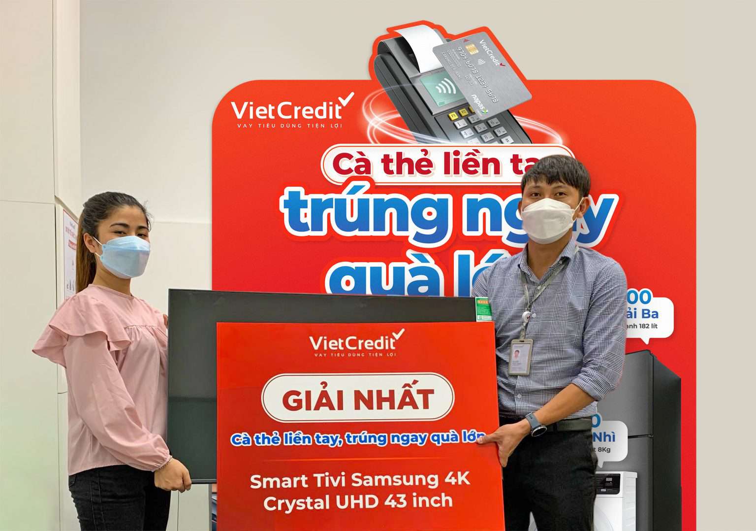 Đã có 270 khách hàng VietCredit trúng Tivi, tủ lạnh… đợt 2