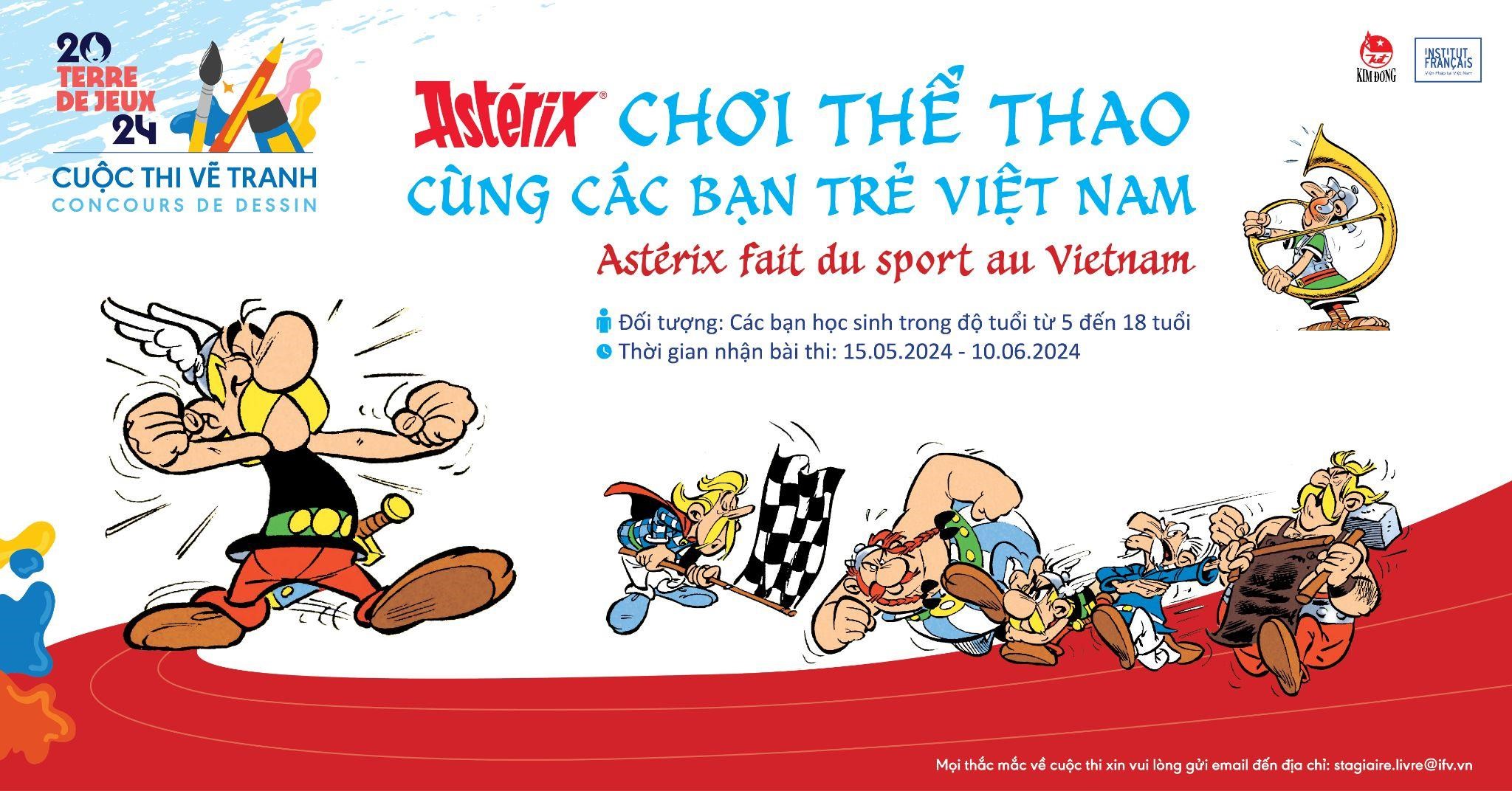 Cuộc thi vẽ tranh “Astérix chơi thể thao cùng các bạn trẻ Việt Nam”