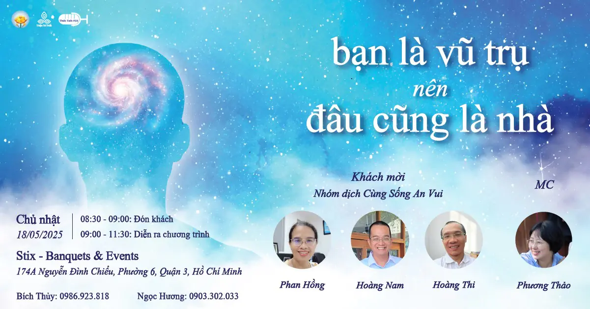 Mời tham gia “Thức Talk #18”: chủ đề  “Bạn là Vũ Trụ nên đâu cũng là nhà”